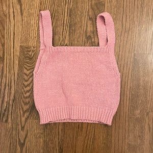 Zara pink knit tank NWT